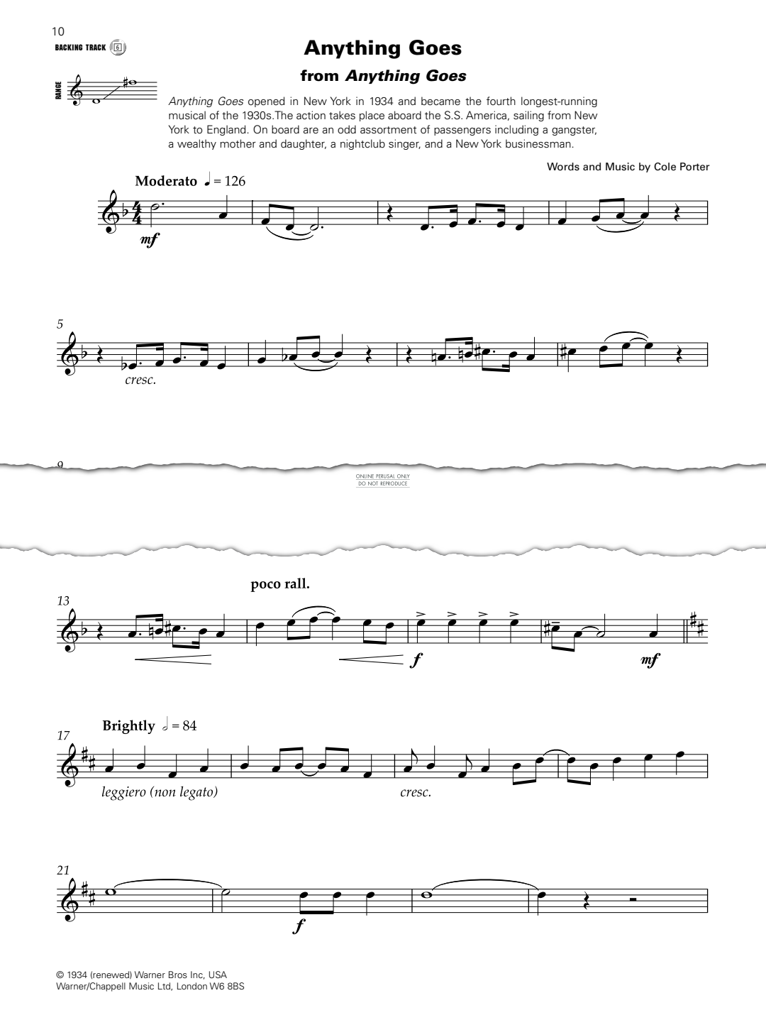 Produktgalerie: Seite 1 von 1 Anything Goes, Cole Porter, Trompete