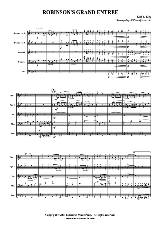 Produktbild zu: Robinson's Grand March King, Karl L.