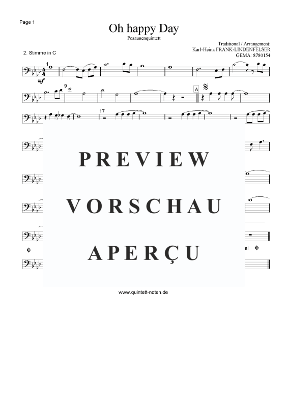 Product gallery: Page 9 of 11 Oh happy Day, , Trombone Quintet