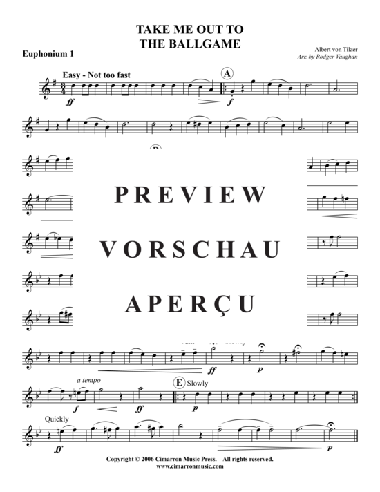 Product gallery: Page 7 of 9 Take Me Out to the Ballgame , , (Tuba Quartet: 2x Baritone, 2xTuba)