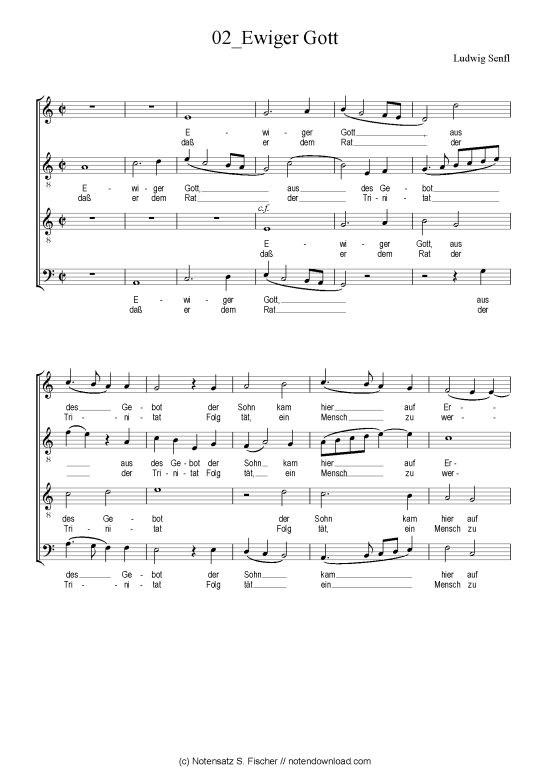 Produktbild zu: Ewiger Gott Ludwig Senfl (1486-1542)