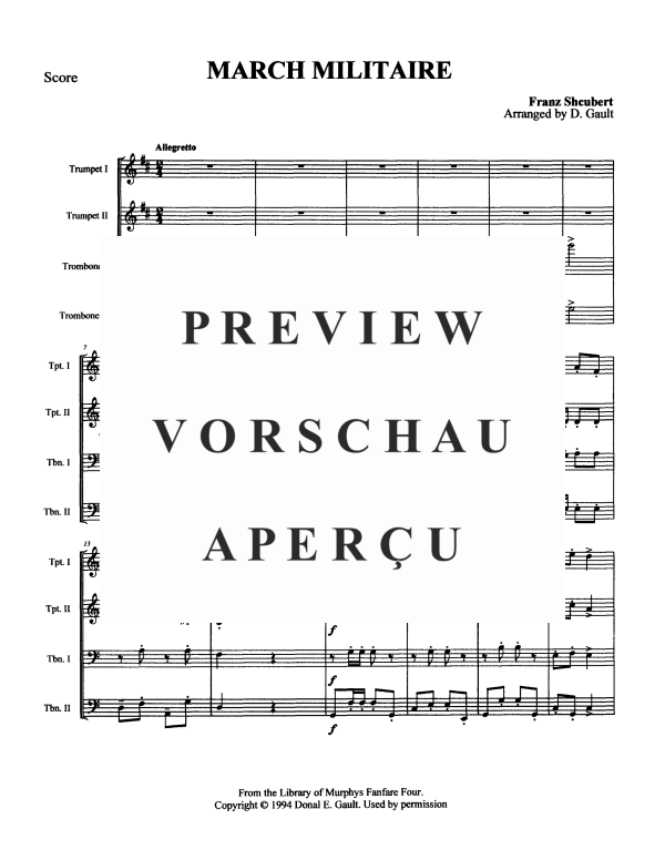 Produktgalerie: Seite 3 von 11 Marsch Militaire, , Blechbläserquartett