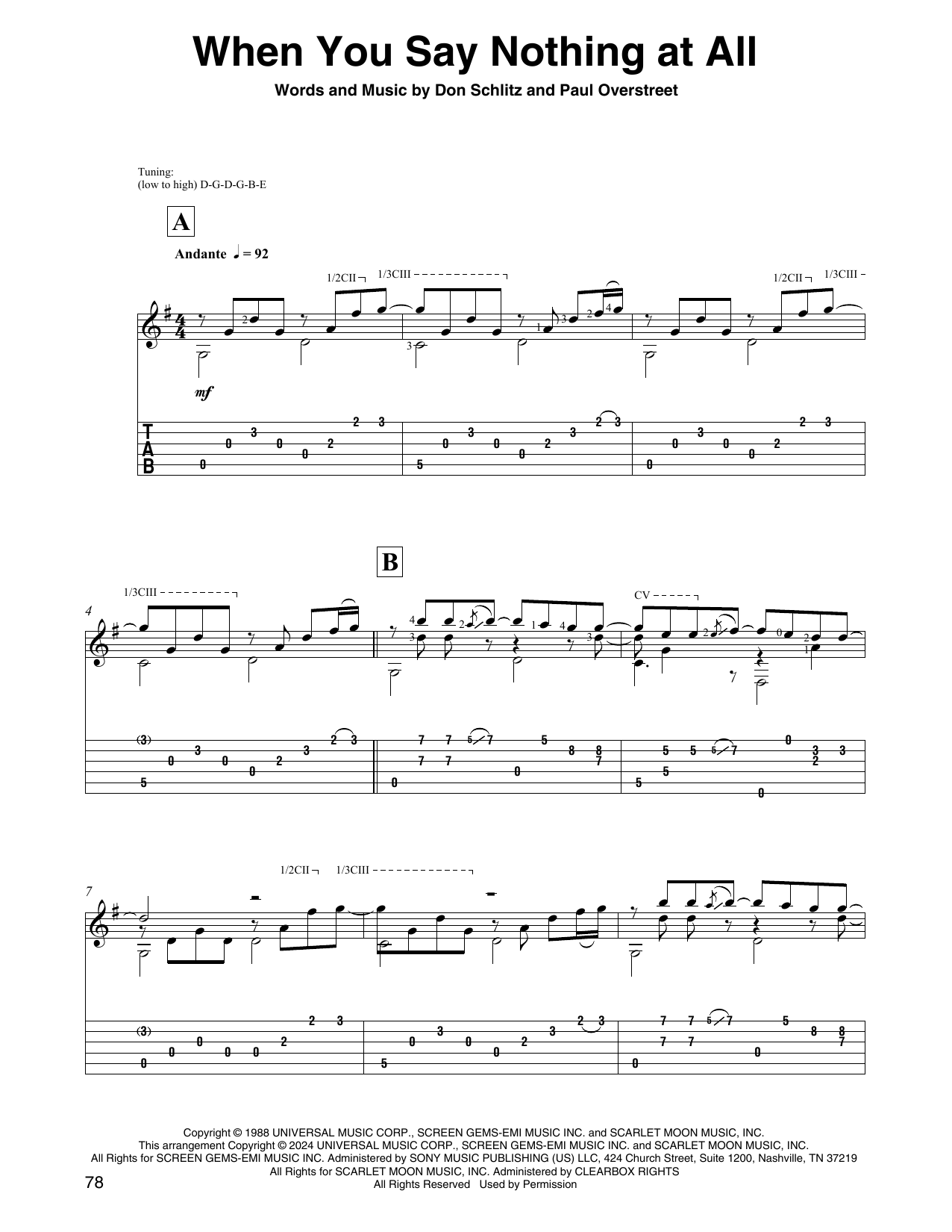Produktgalerie: Seite 1 von 1 When You Say Nothing At All (arr. David Jaggs), Keith Whitley, Gitarre