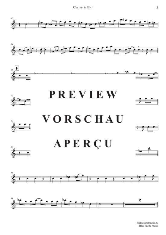 Product gallery: Page 10 of 20 Blue Suede Shoes , Presley, Elvis, (clarinet trio + piano)