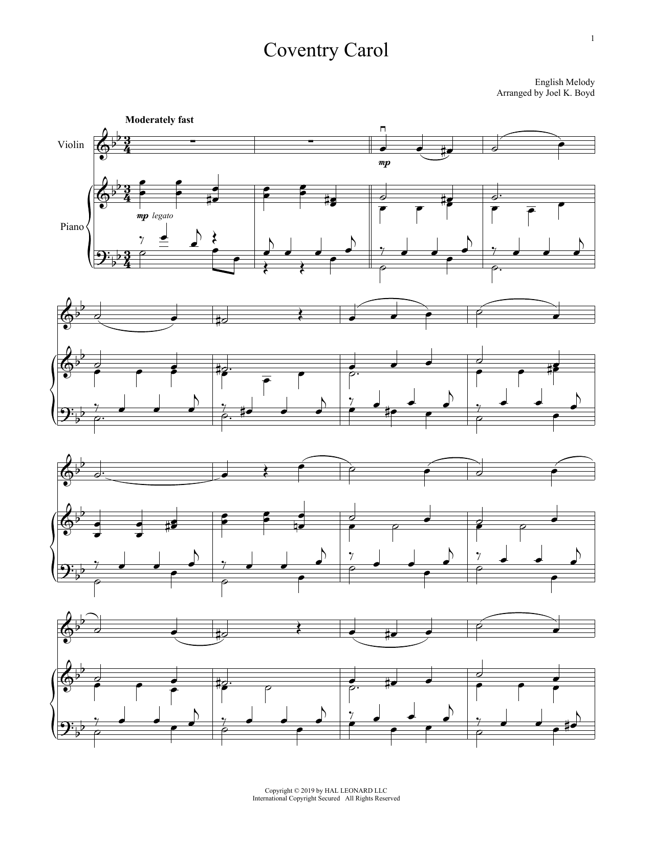 Product gallery: Page 1 of 1 Coventry Carol, Christmas Carol