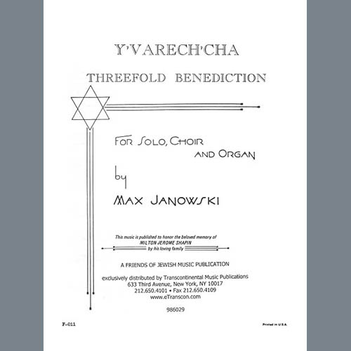 cover: Y'varech'cha (Threefold Benediction), Max Janowski
