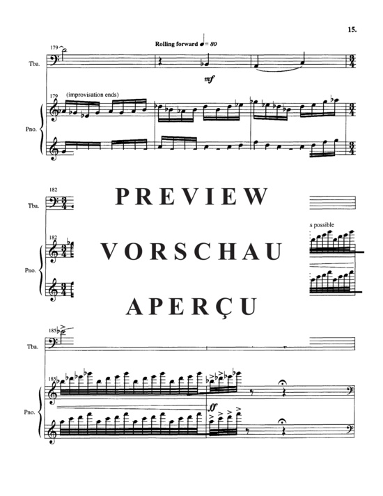 Produktgalerie: Seite 19 von 21 Deep Calls to Deep (At the Thunder of Your Waterspouts) , , Tuba und Klavier