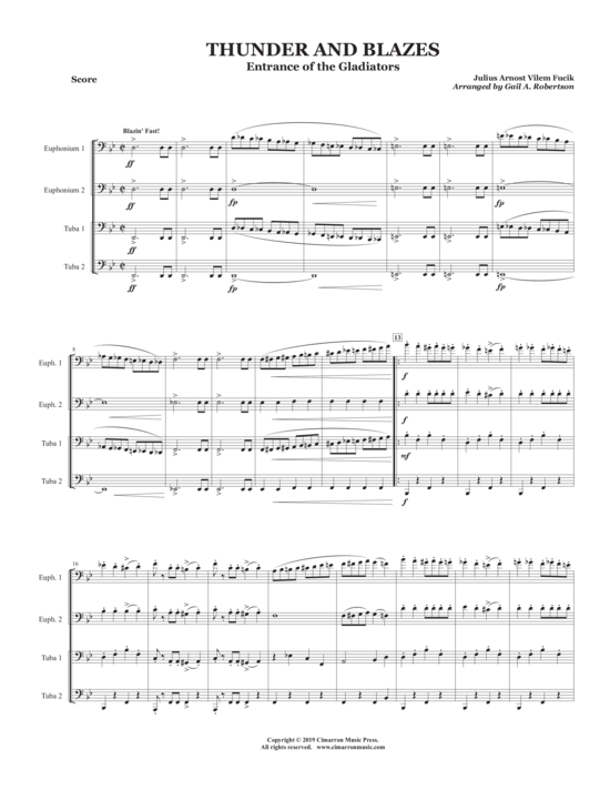 Product picture to: Thunder and Blazes Julius Fucik