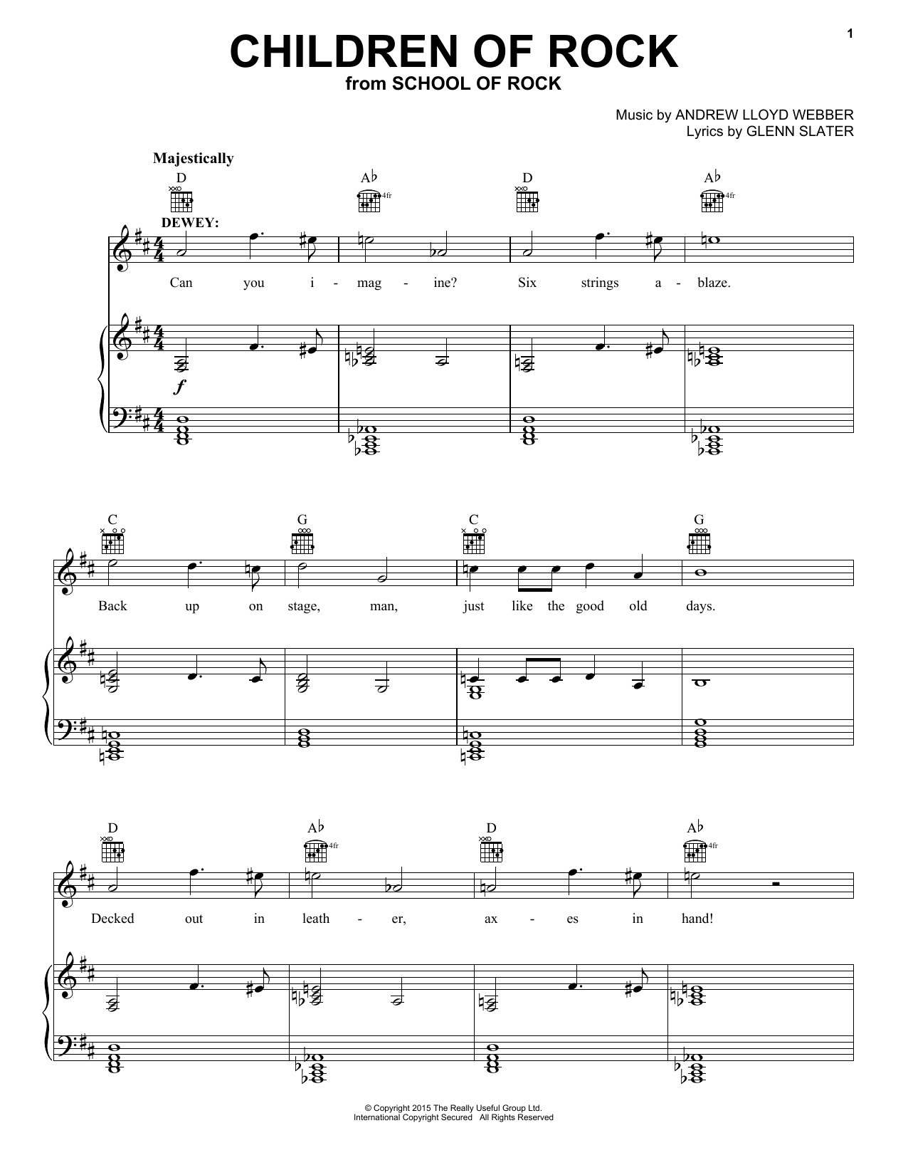Produktbild zu: Children Of Rock (from School of Rock: The Musical)