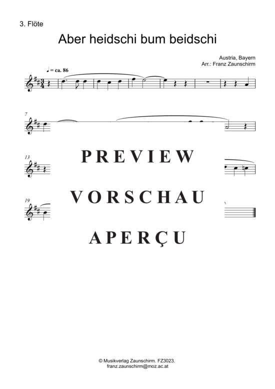 gallery: Aber heidschi bum beidschi , , (Quartett Querflöte)