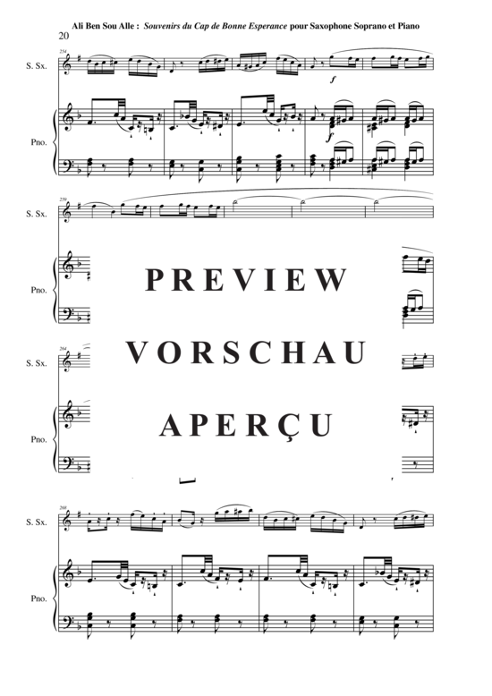 Product gallery: Page 21 of 21 Souvenir du Cap Bonne Espérance , , (soprano saxophone + piano)