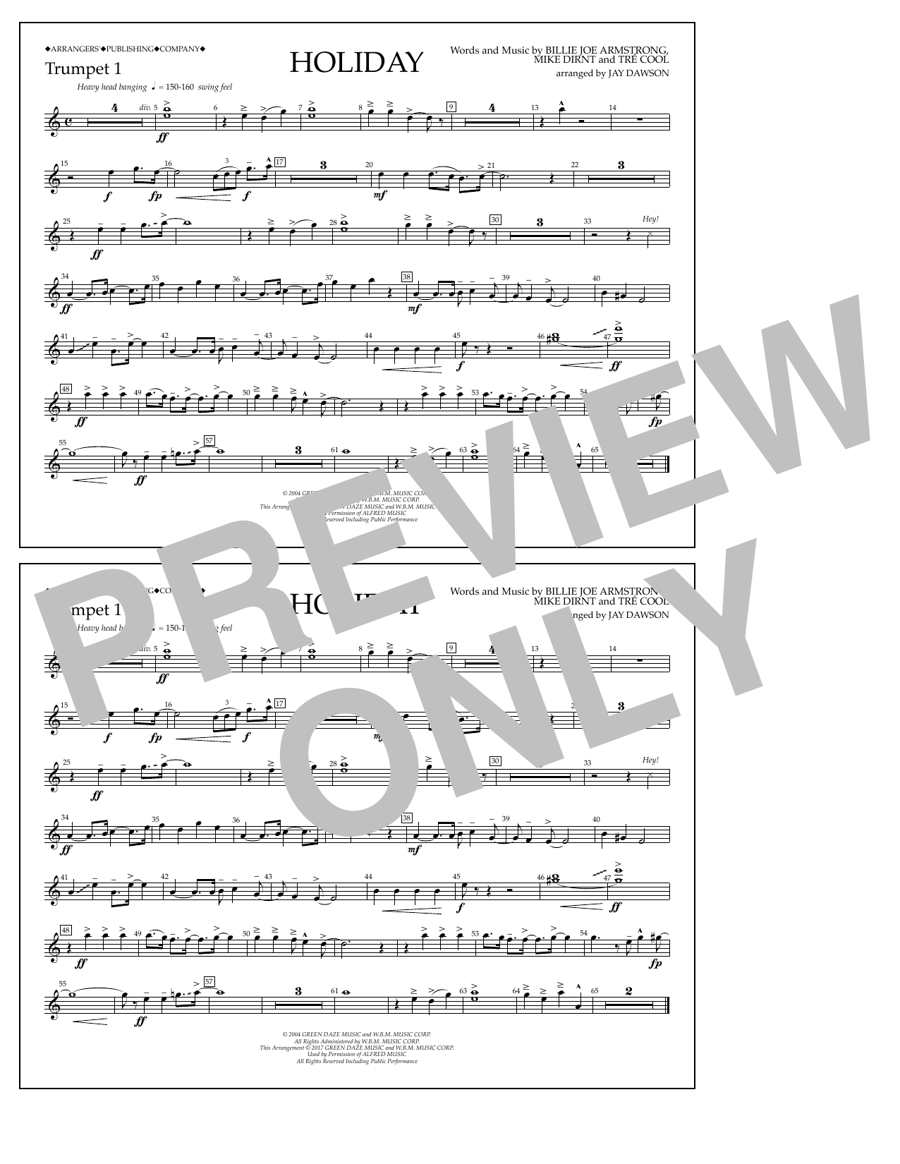 Product picture to: Holiday - Bb Trumpet 1
