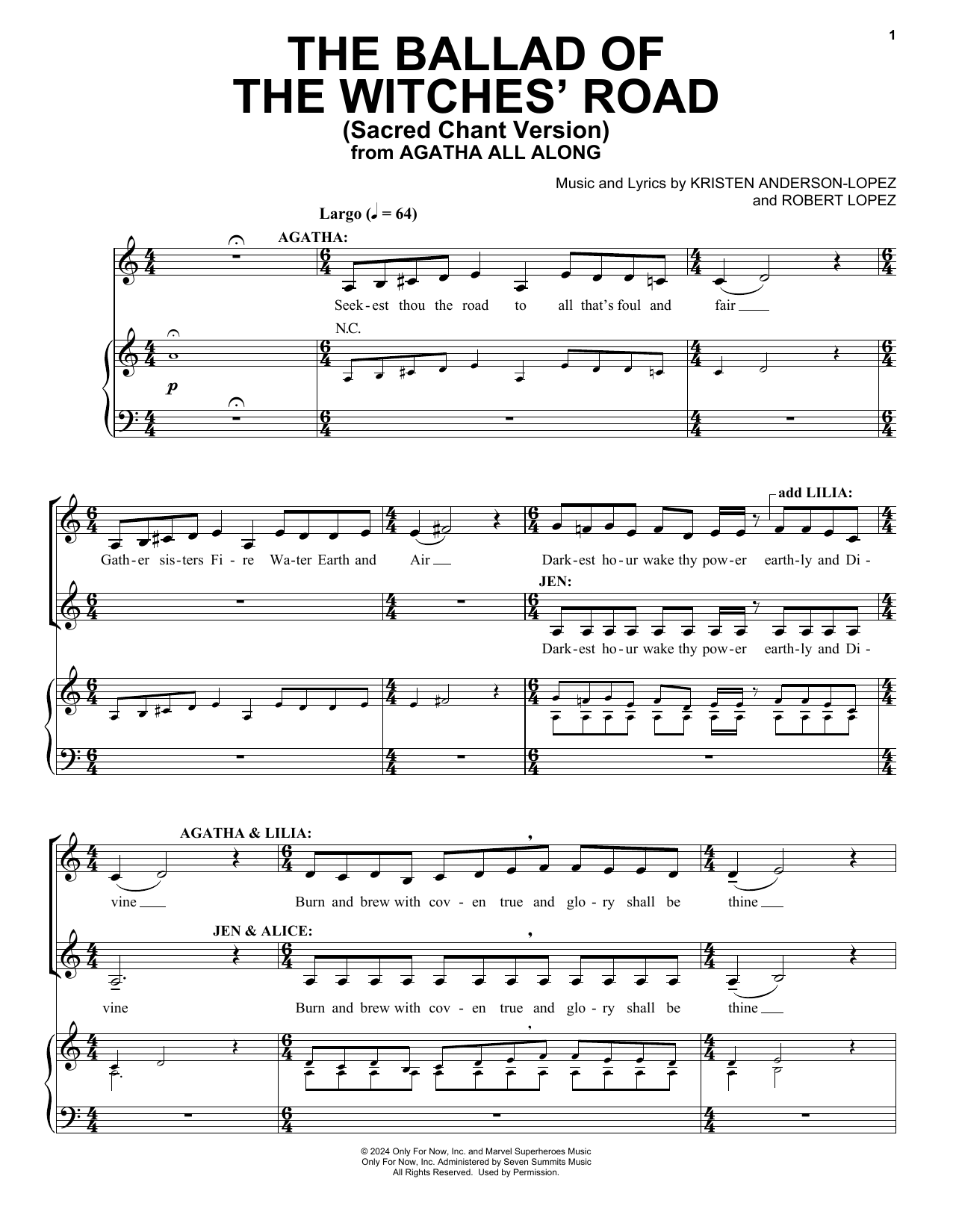 Produktbild zu: The Ballad Of The Witches' Road (Sacred Chant Version) (from Agatha All Along)