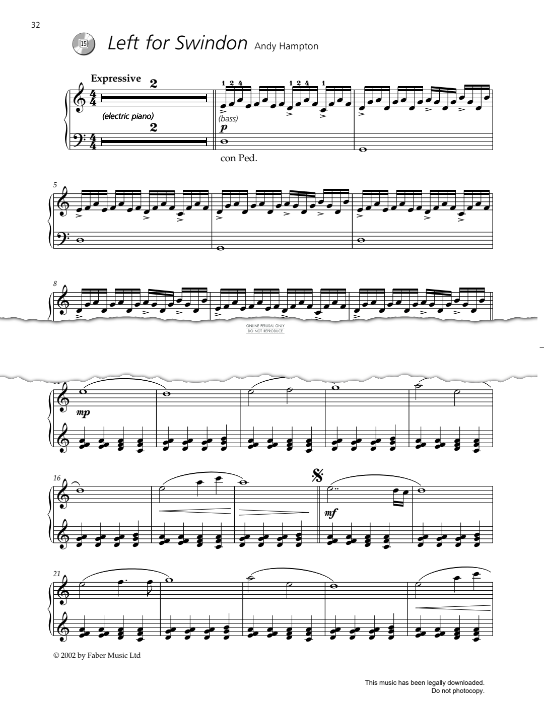 Produktgalerie: Seite 1 von 1 Left For Swindon, Andy Hampton, Klavier