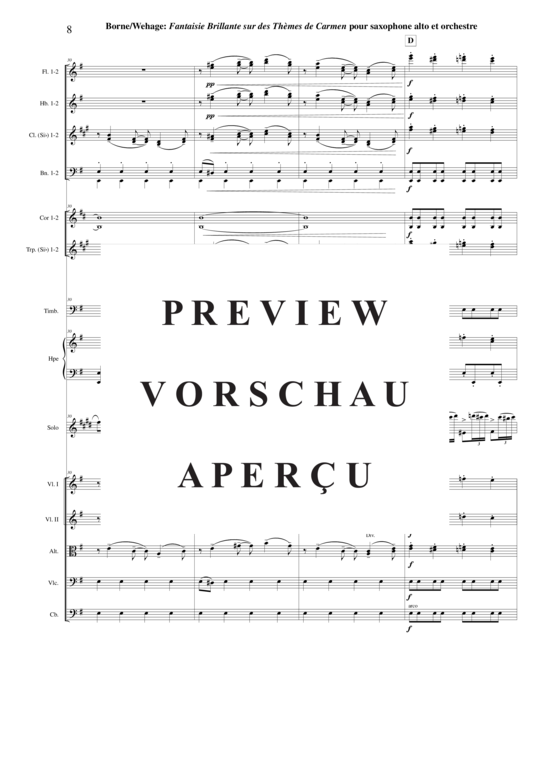 Product gallery: Page 9 of 21 Fantaisie Brillante sur des Thèmes de Carmen , , (alto saxophone solo + orchestra)