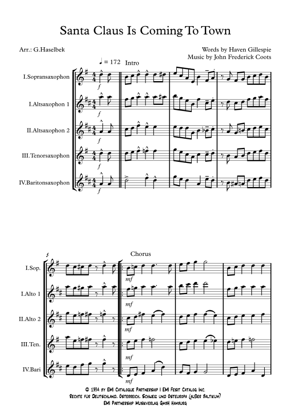 Santa Claus Is Coming To Town