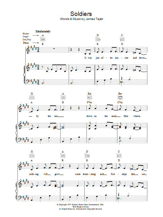 Produktgalerie: Seite 1 von 1 Soldiers, James Taylor, Gesang, Gitarre, Klavier