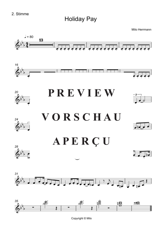 Product gallery: Page 6 of 9 Holiday Pay , , (flute + 2nd part in C, piano, bass)