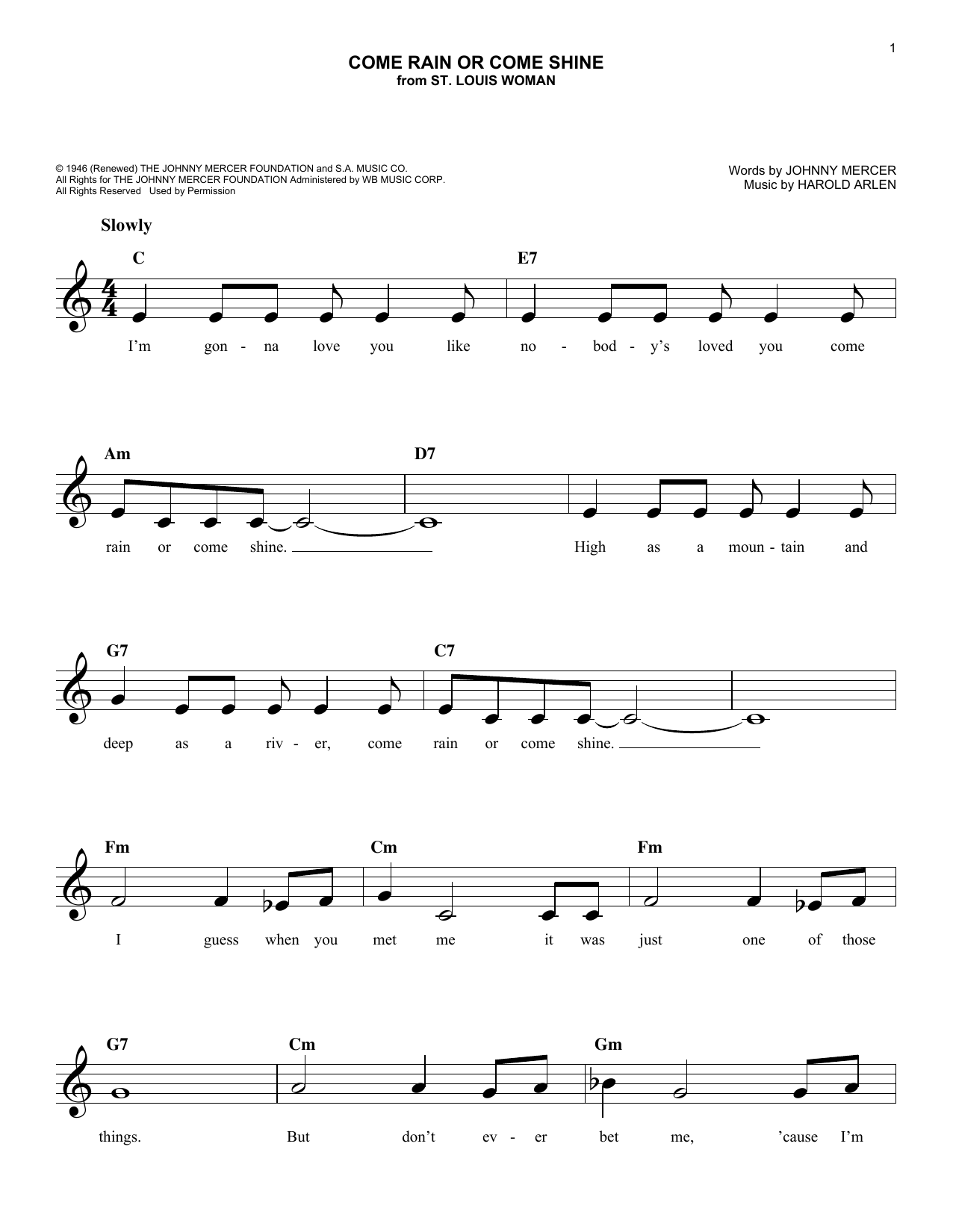 Produktbild zu: Come Rain Or Come Shine
