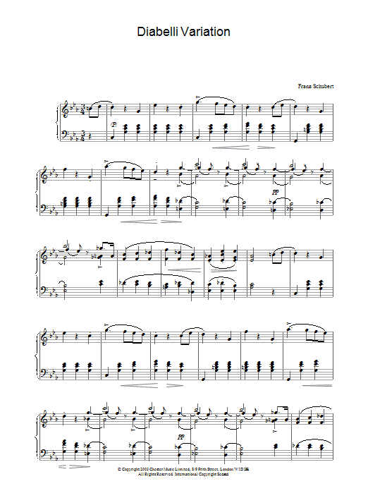 Product gallery: Page 1 of 1 Diabelli Variation, Franz Schubert