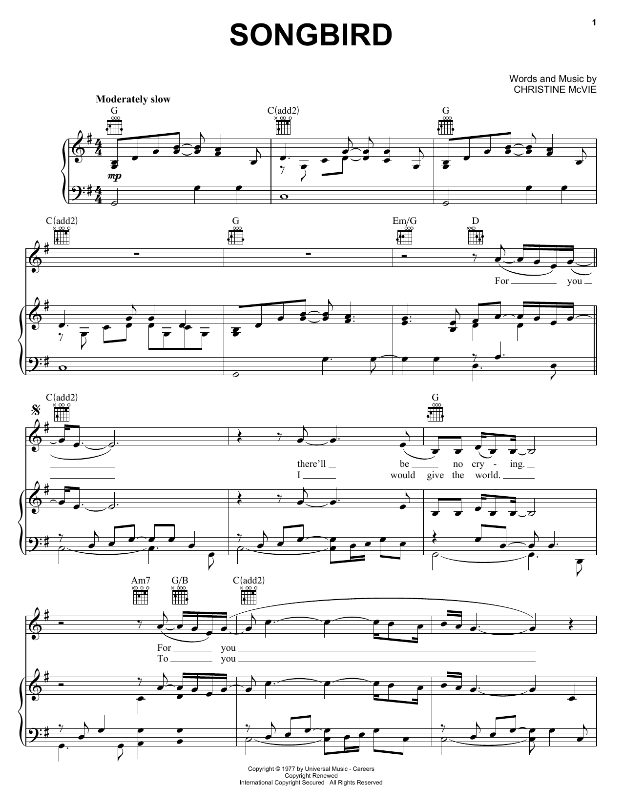 Produktbild zu: Songbird