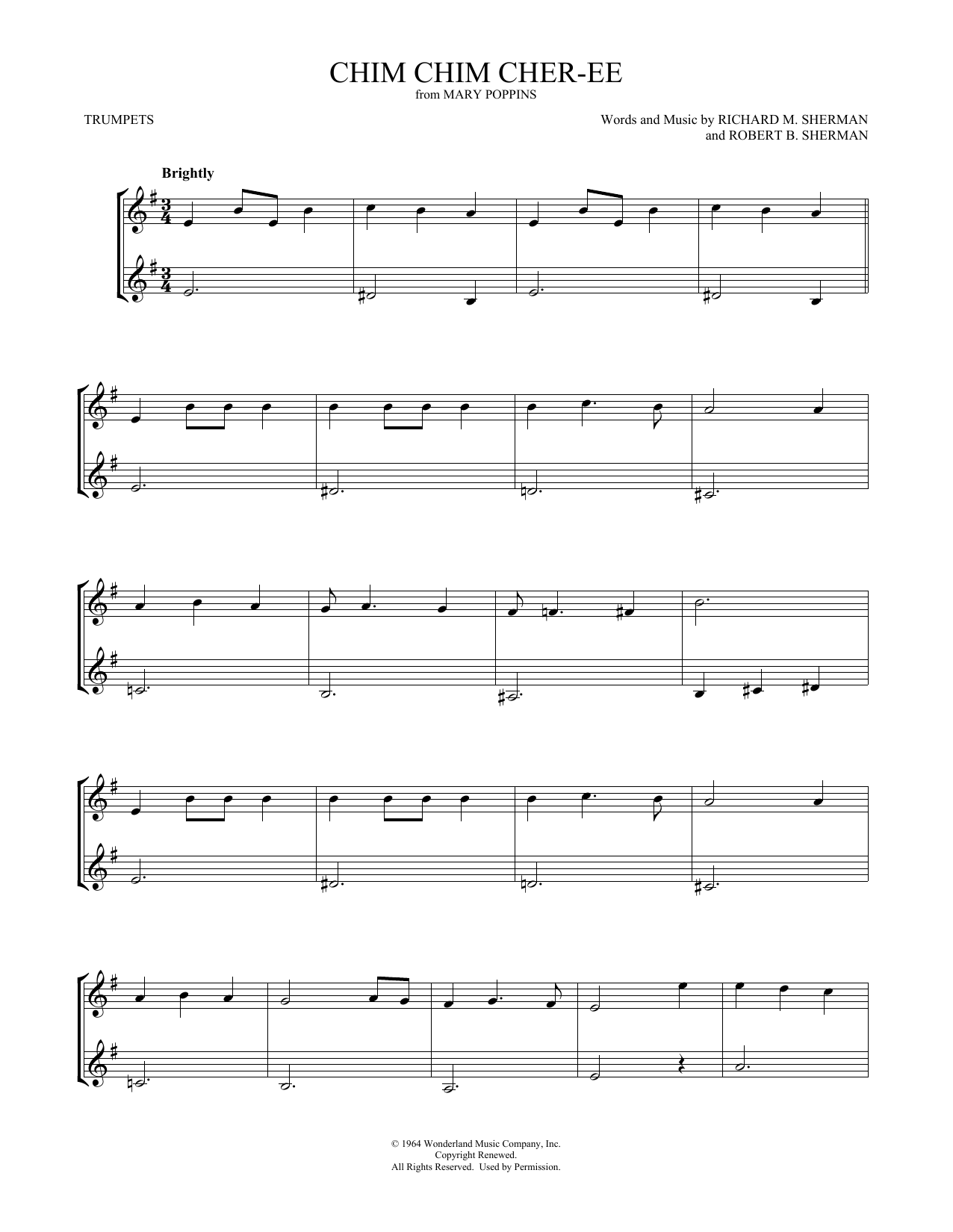 Product gallery: Page 1 of 1 Chim Chim Cher-ee (from Mary Poppins) (arr. Mark Phillips), Dick Van Dyke