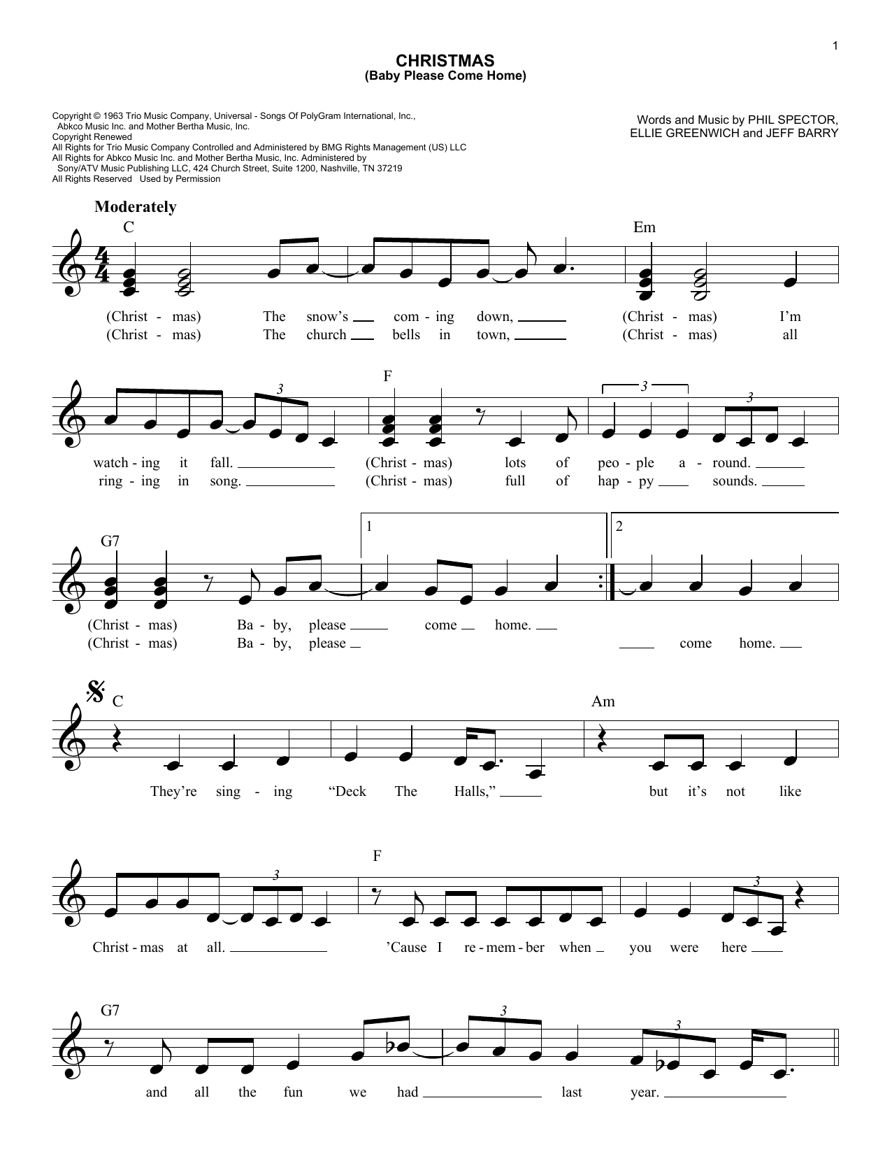 Produktbild zu: Christmas (Baby Please Come Home)