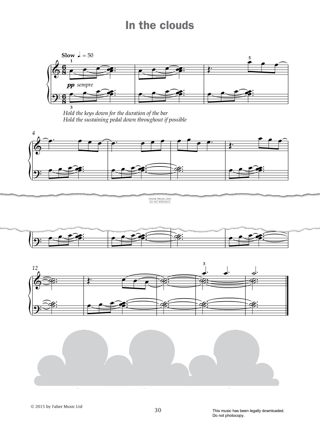 Produktgalerie: Seite 1 von 1 In the clouds (from 'Improve Your Sight-Reading! A Piece a Week Piano Grade 2'), Paul Harris, Klavier