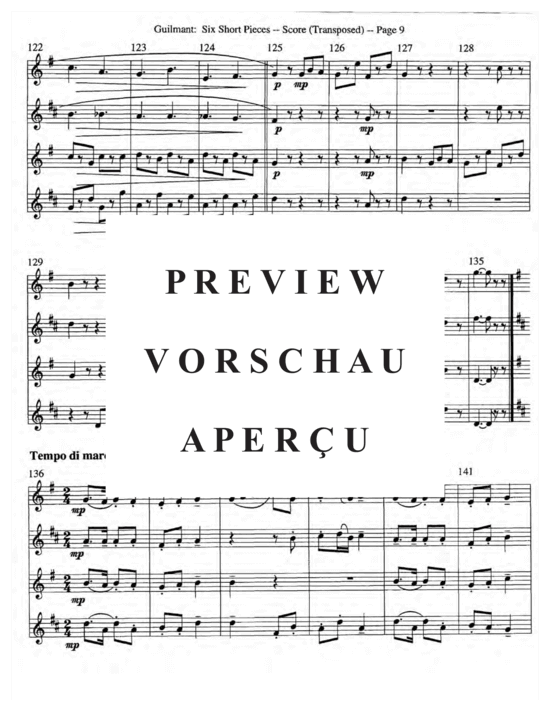 gallery: Sechs kurze Stücke, Op. 48 , , (Saxophon Quartett SATB)