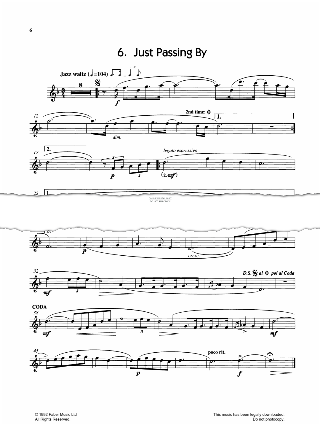 Product gallery: Page 1 of 1 Just Passing By (from 'Jazzin' About'), Pam Wedgwood
