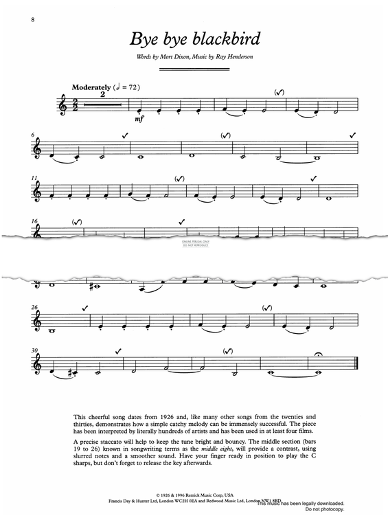 Product gallery: Page 1 of 1 Bye Bye Blackbird, Ray Henderson