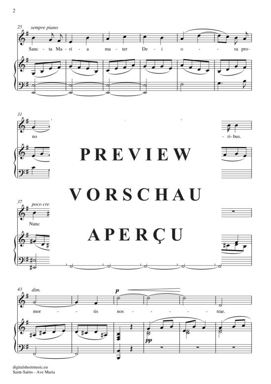 gallery: Ave Maria G-Dur , , (mittel D´ - F´´)