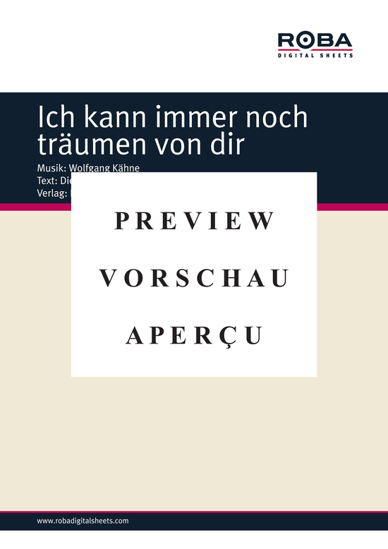 Product gallery: Page 2 of 3 Ich kann immer noch träumen von dir , , Piano and Voice