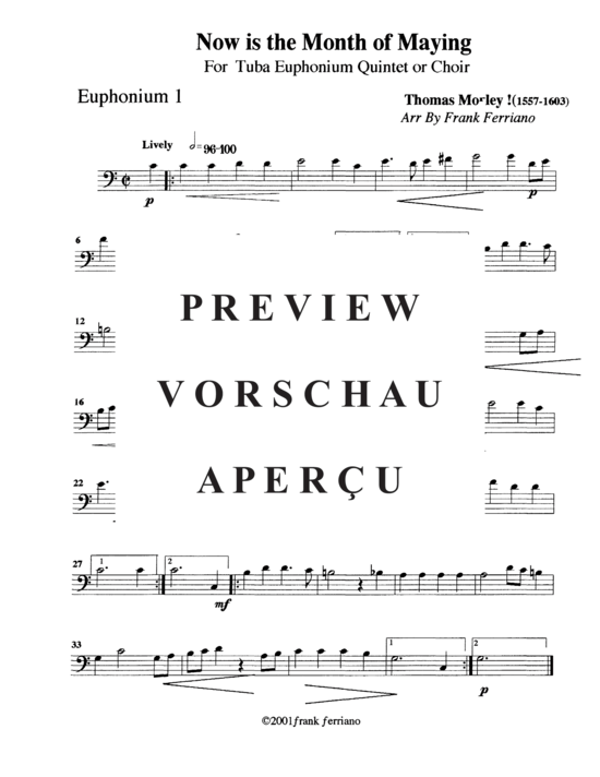 Produktgalerie: Seite 9 von 16 Two Morley Madrigals , , (Tuba Quartett/Quintett EETT + EETTT)