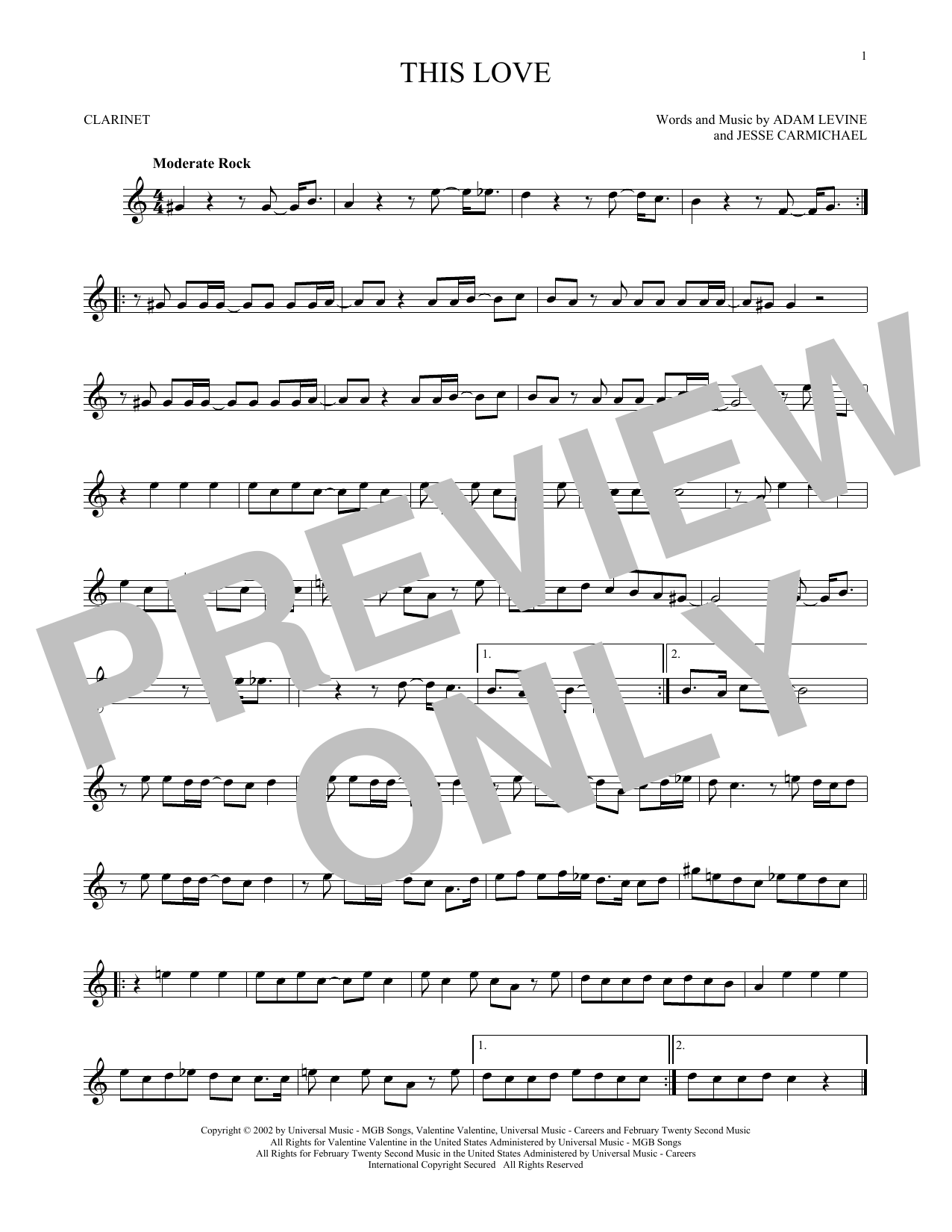 Product gallery: Page 1 of 1 This Love, Maroon 5