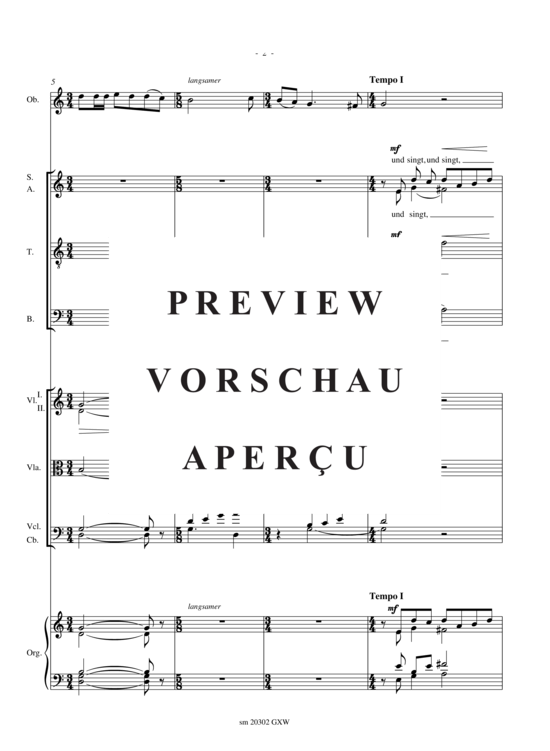 Product gallery: Page 5 of 21 In dieser Nacht , , (soprano, tenor, oboe, strings, choir + organ)