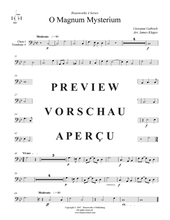 Product gallery: Page 9 of 13 O Magnum Mysterium , , (Trombone Ensemble)