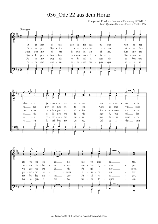 gallery: Ode  aus dem Horaz , , (Männerchor)