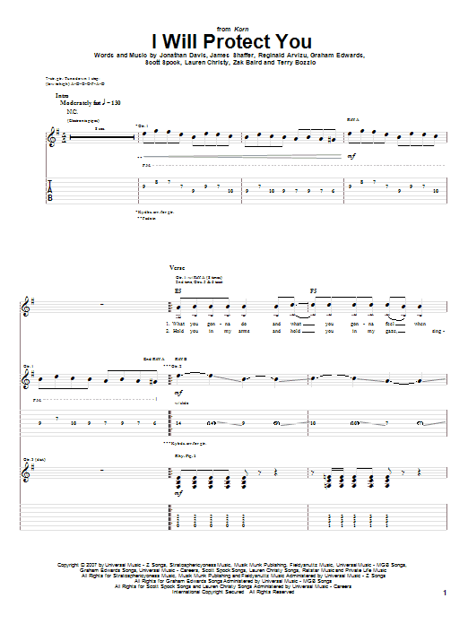 Produktgalerie: Seite 1 von 1 I Will Protect You, Korn, Gitarre