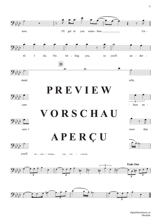 Produktgalerie: Seite 4 von 4 Michelle , Beatles, The, (Violoncello)