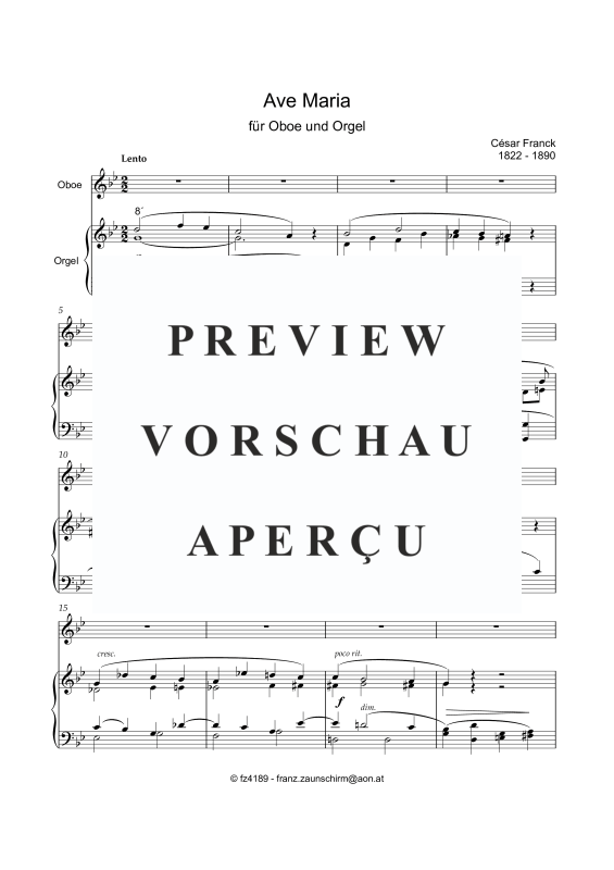 gallery: Ave Maria, , Oboe und Orgel