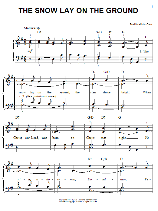 Product gallery: Page 1 of 1 The Snow Lay On The Ground, Traditional Irish Carol