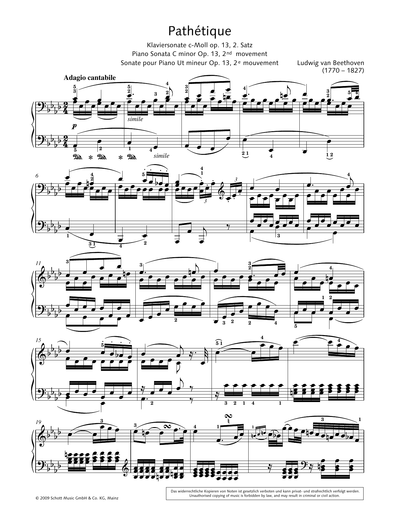 Product gallery: Page 1 of 1 Pathethique, Piano Sonata in C minor, Hans-Gunter Heumann