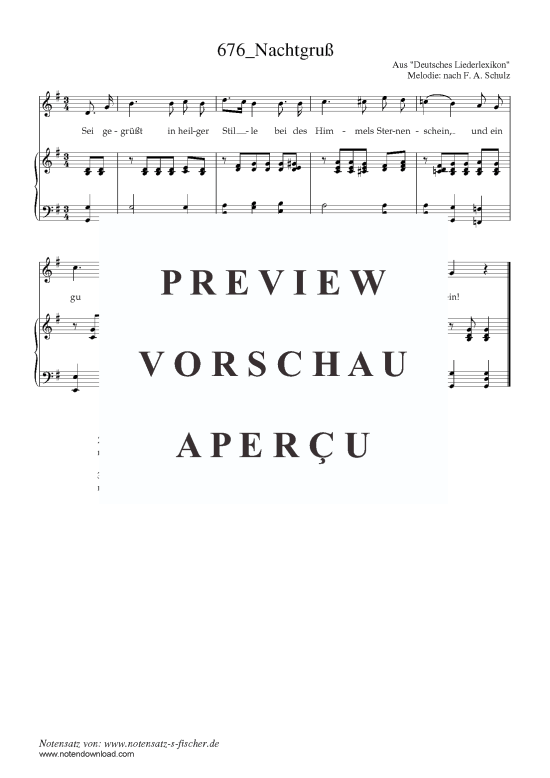 Product picture to: Nachtgruß Aus "Deutsches Liederlexikon" A. Härtel (1865)