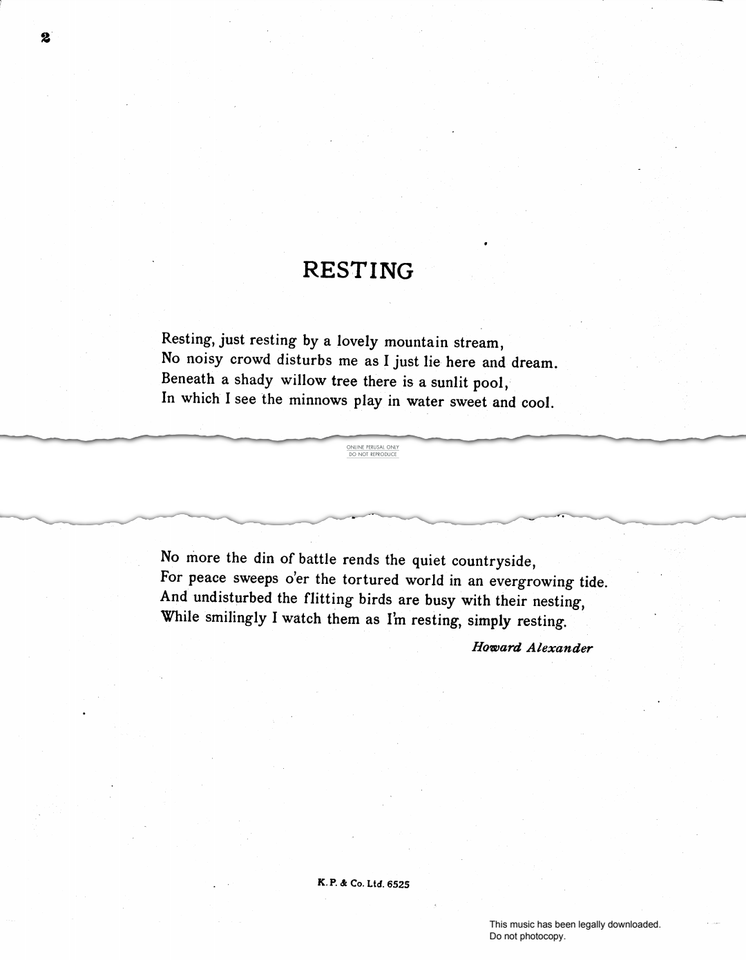 Product picture to: Resting