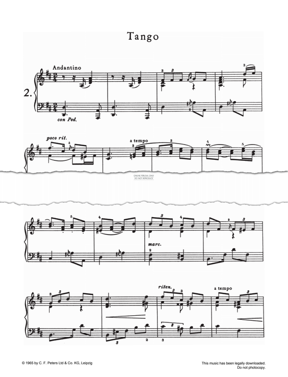 Produktgalerie: Seite 1 von 1 Tango No. 2 (from España, Op. 165), Isaac Albeniz, Klavier