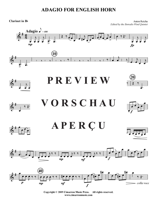 Produktgalerie: Seite 11 von 18 Adagio for English Horn  , , (Holzbläser-Quintett)