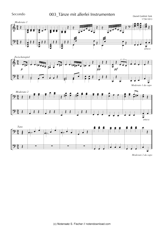 Produktbild zu: Tänze mit allerlei Instrumenten Daniel Gottlob Türk (1756-1813) 