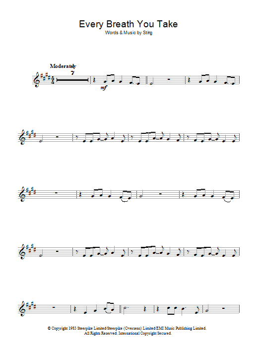 Produktgalerie: Seite 1 von 1 Every Breath You Take, The Police, Melodieinstrument