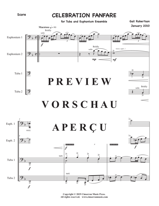 Product gallery: Page 3 of 11 Celebration Fanfare , , (Tuba Quartett EETT)